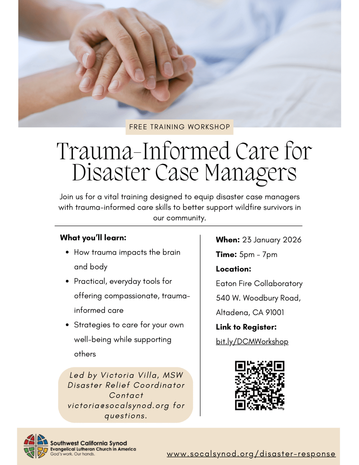 Trauma Informed Care Training at EFC – January 23rd – StrongHome